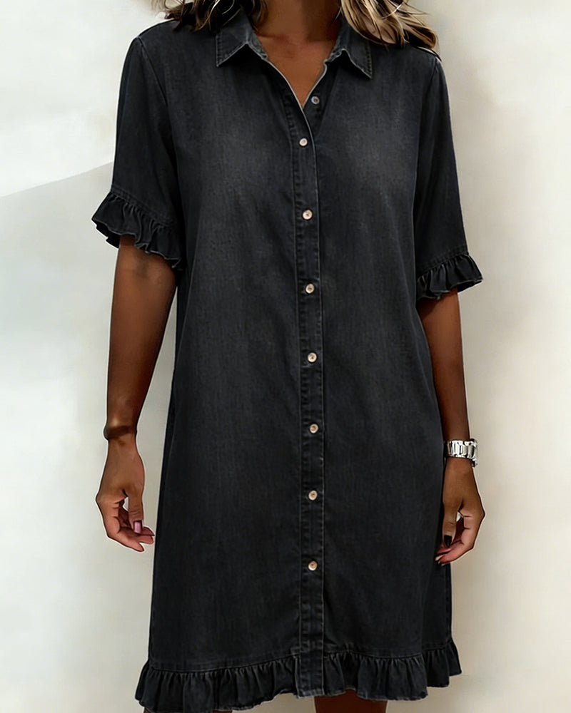 Lässiges Damen Kleid in Denimoptik