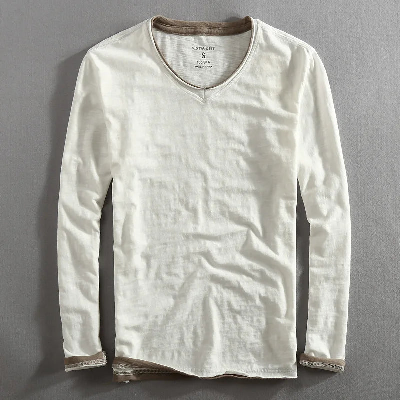 Sweatshirt Herren | V-Ausschnitt &amp; Langarm-Komfort