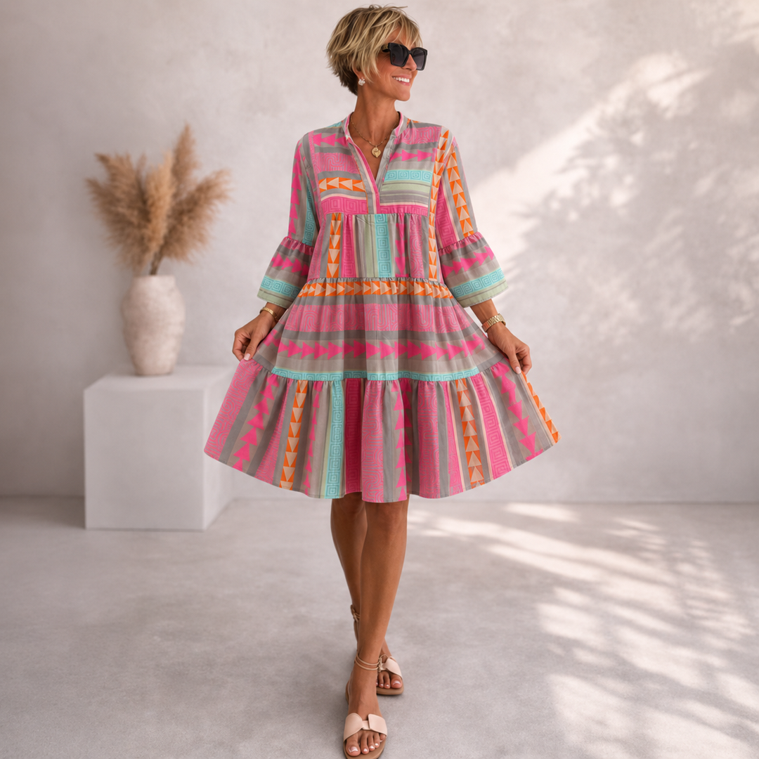 Farbenfrohes Sommerliches Damen Kleid