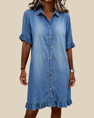 Lässiges Damen Kleid in Denimoptik