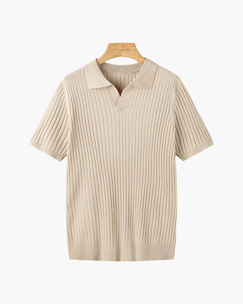 Elegantes Herren Poloshirt mit V-Ausschnitt