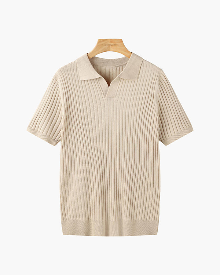 Elegantes Herren Poloshirt mit V-Ausschnitt