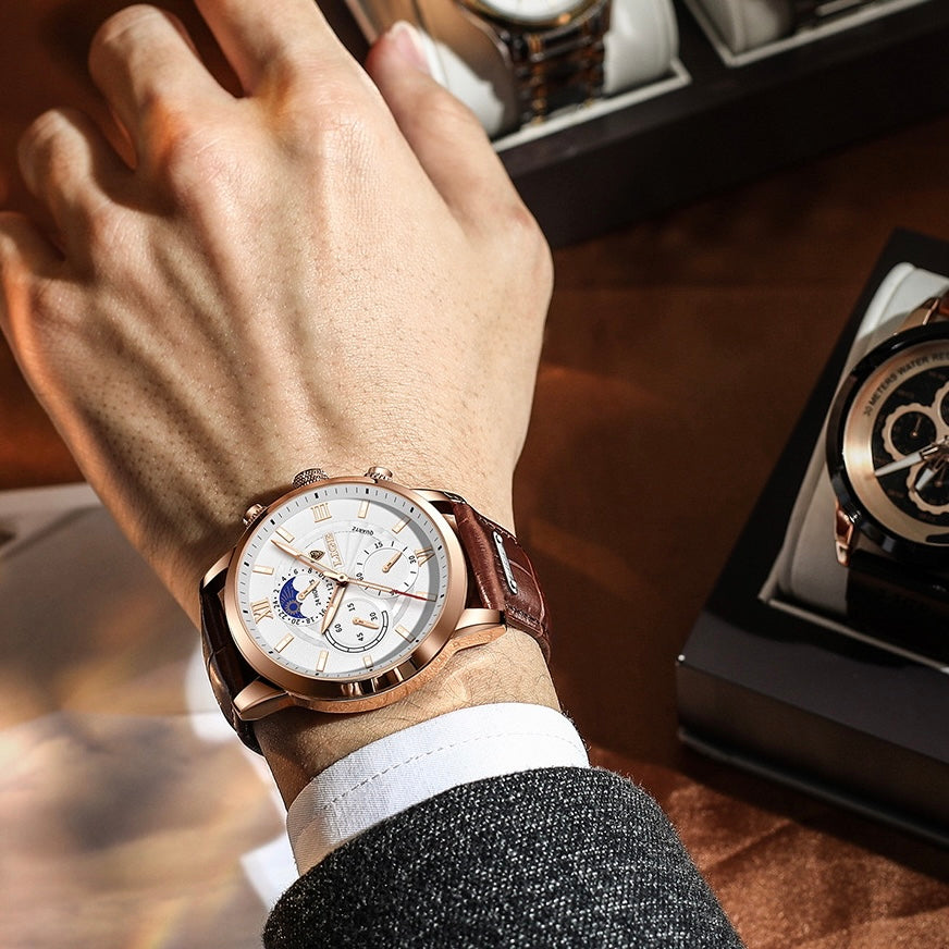 Klassische Wasserdichte Herren Armbanduhr