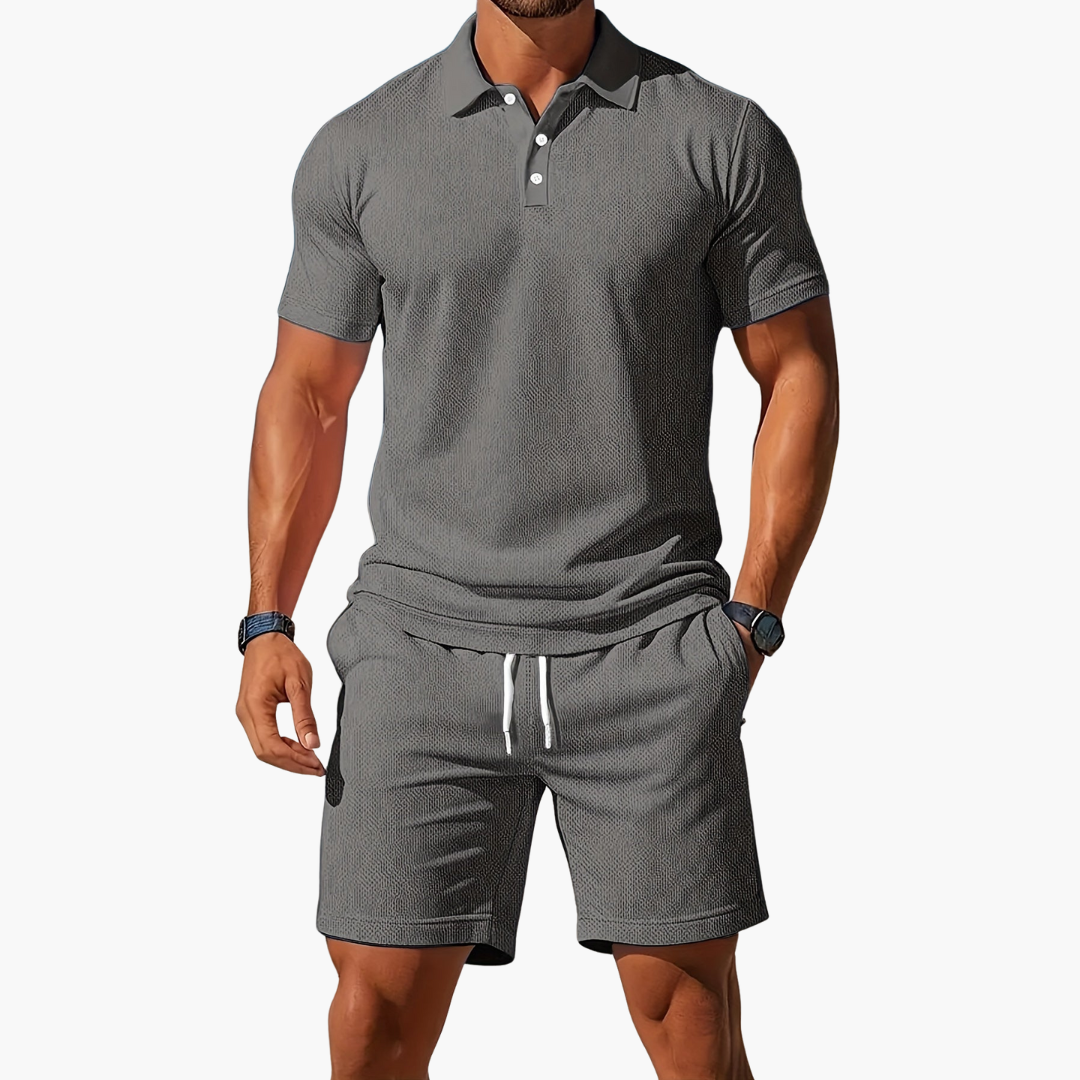 Leichtes Sommerliches Herren Polo- und Shorts-Set