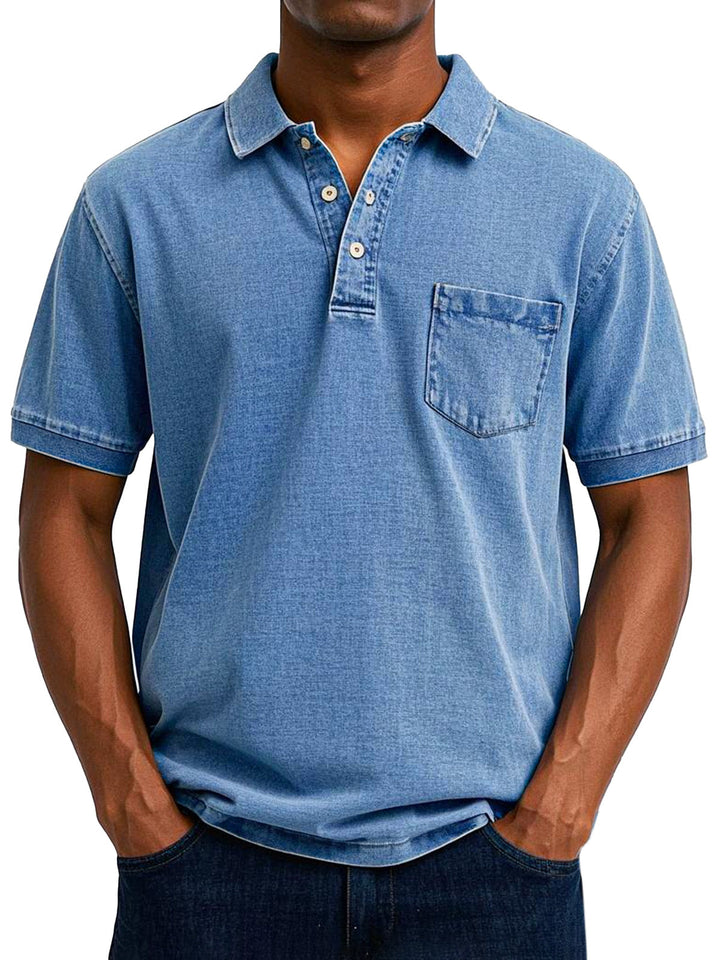 Lässiges Vintage Herren Poloshirt
