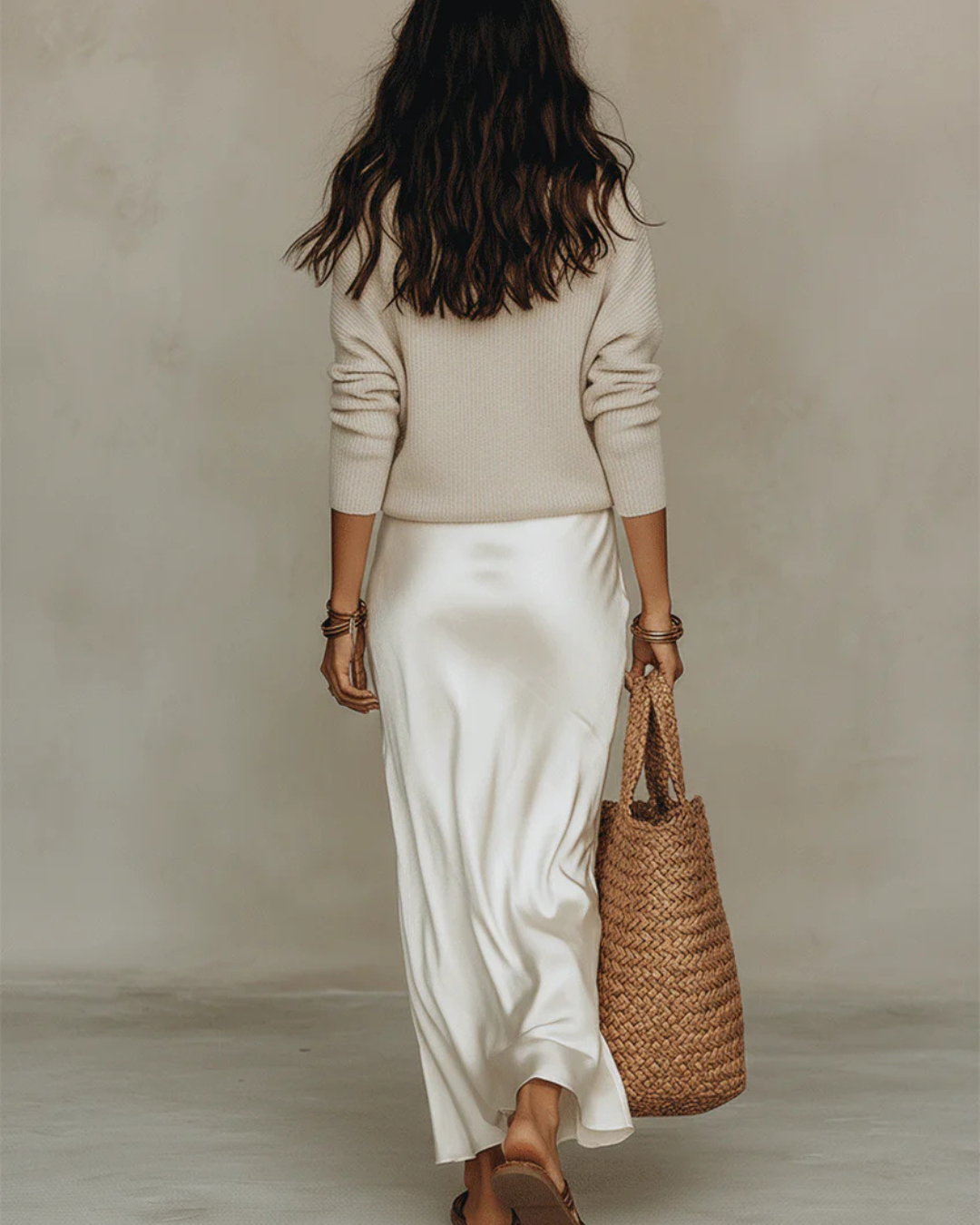 Elegantes Damen Kleid Set mit Strickpullover