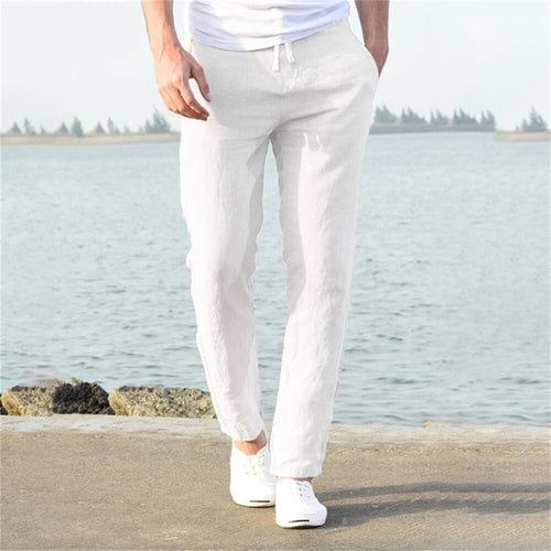 Leichte Sommerliche Herren Leinenhose