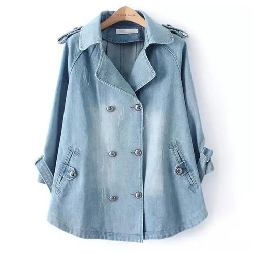 Eleganter Damen Denim-Cape