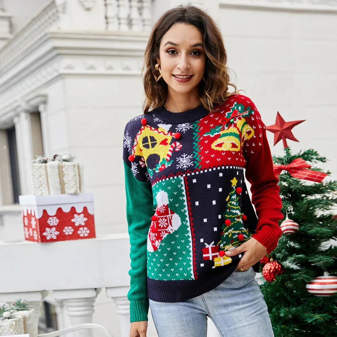 Kuscheliger Festlicher Damen Weihnachtspullover