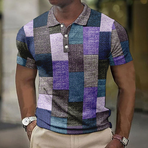 Modisches Herren Colorblock Poloshirt