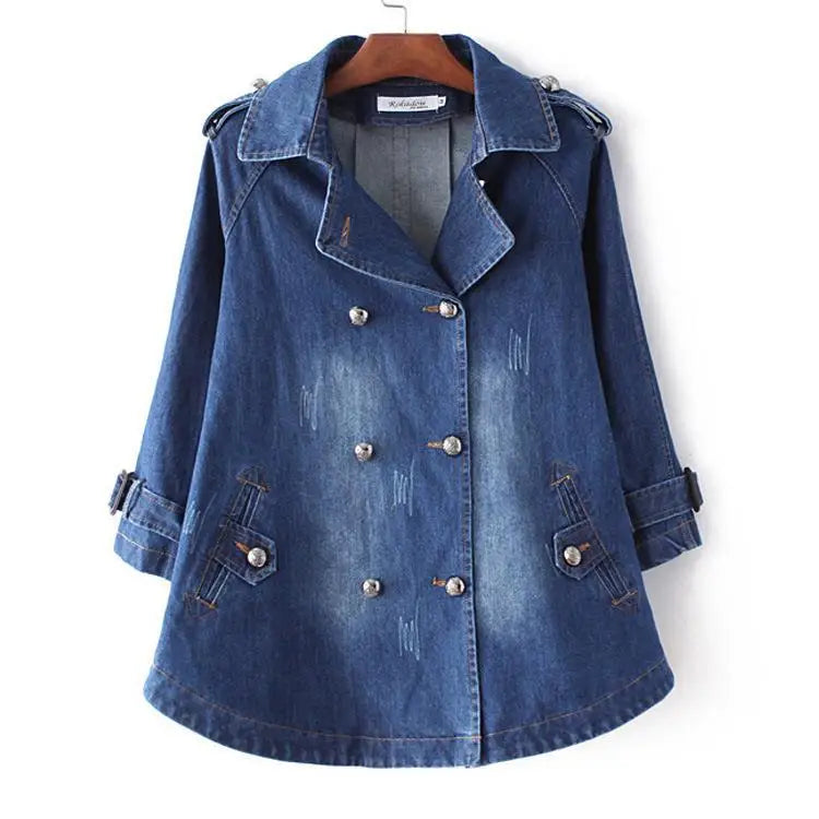 Eleganter Damen Denim-Cape