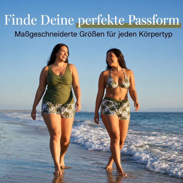 Sommerliches Bedrucktes Damen Bikini-Set mit Strandkleid