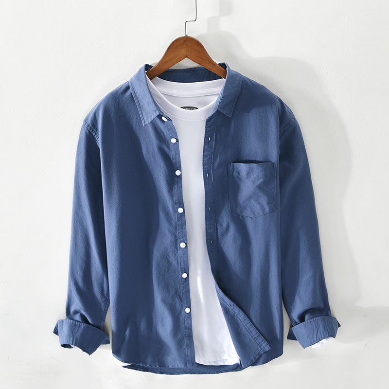 Atmungsaktives Elegantes Herren Oxford-Hemd aus Baumwolle