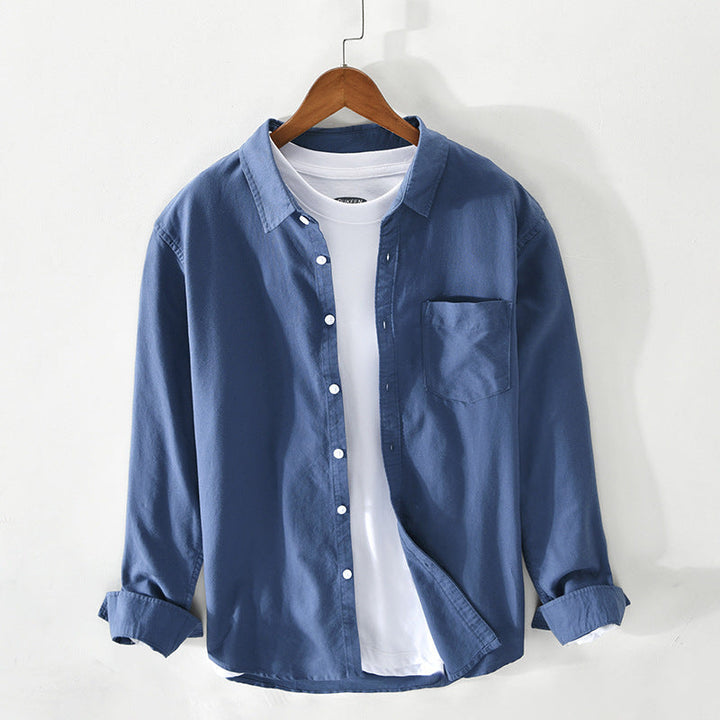 Atmungsaktives Elegantes Herren Oxford-Hemd aus Baumwolle