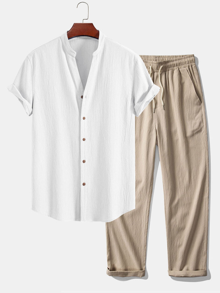 Leichtes Sommerliches Herren Zweiteiler-Set