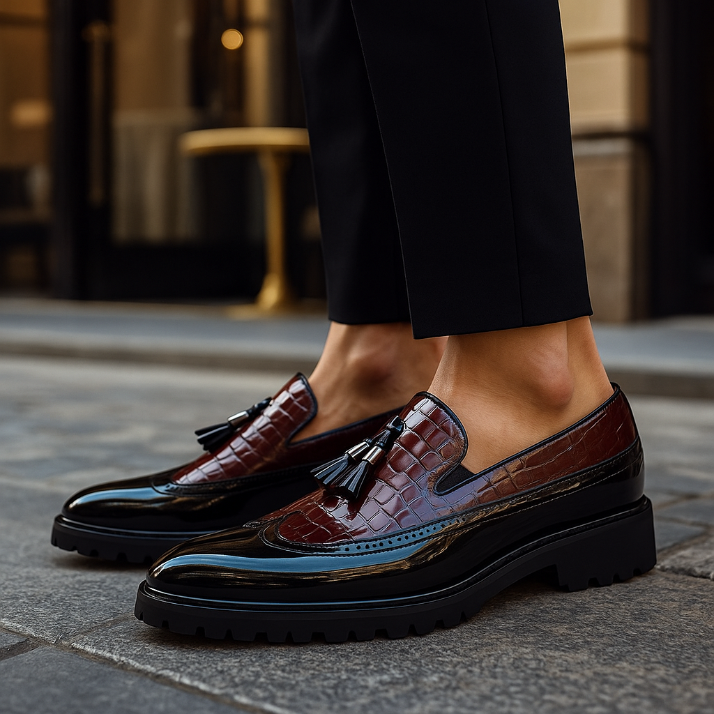 Elegante Klassische Herren Leder-Loafer