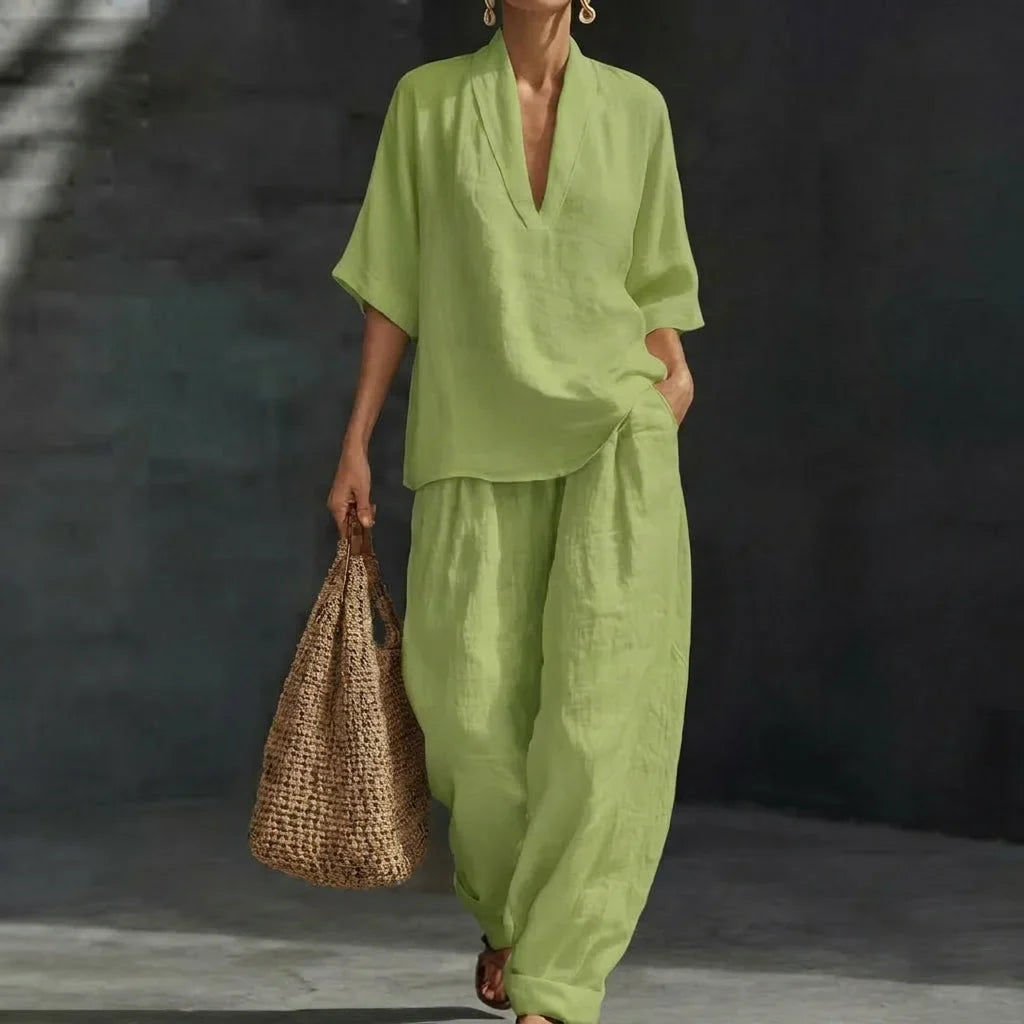 Elegantes Sommerliches Damen Zweiteiler-Set