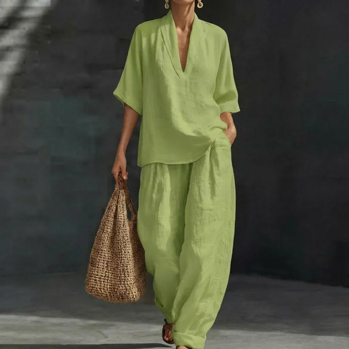 Elegantes Sommerliches Damen Zweiteiler-Set