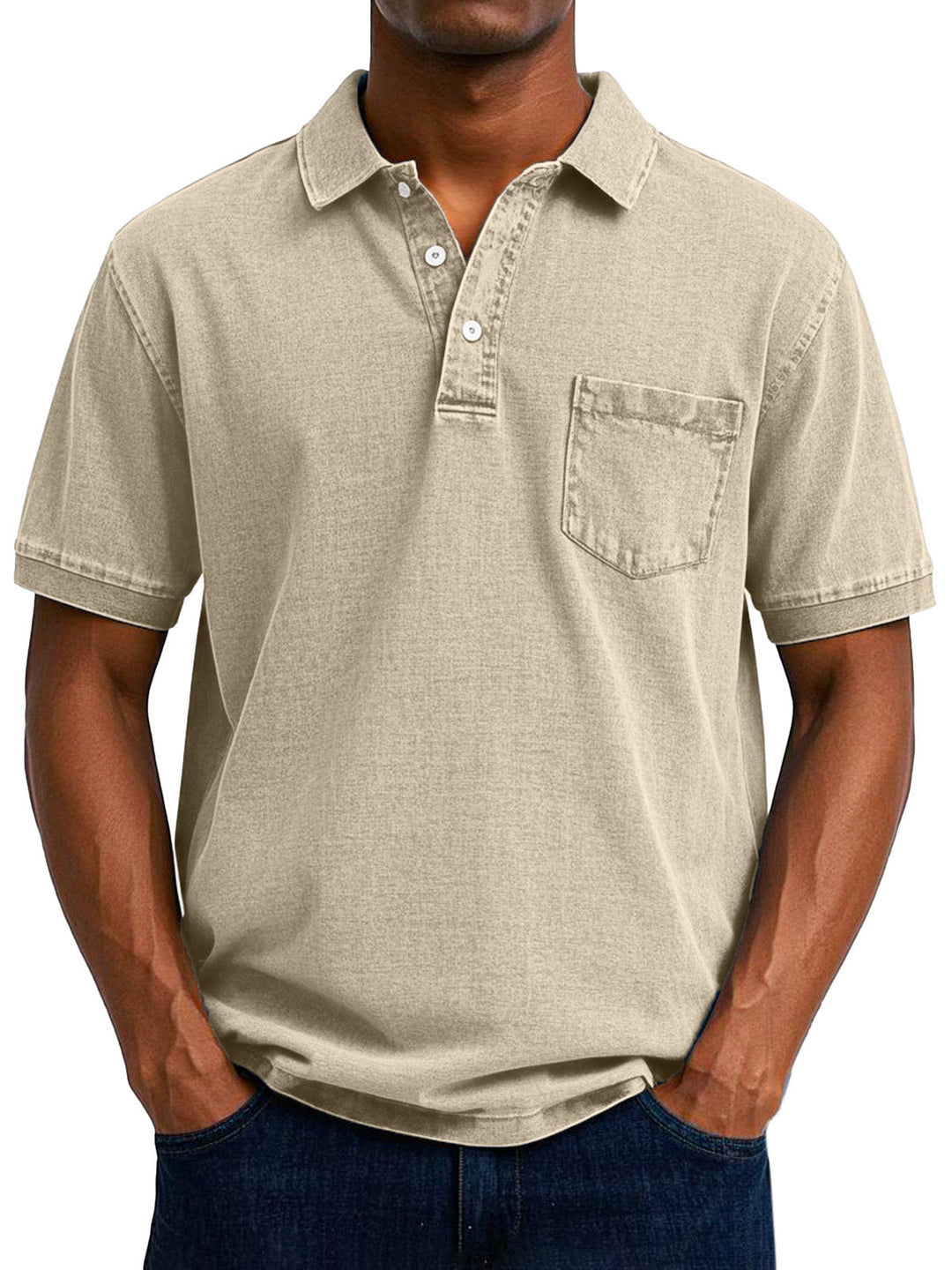Lässiges Vintage Herren Poloshirt