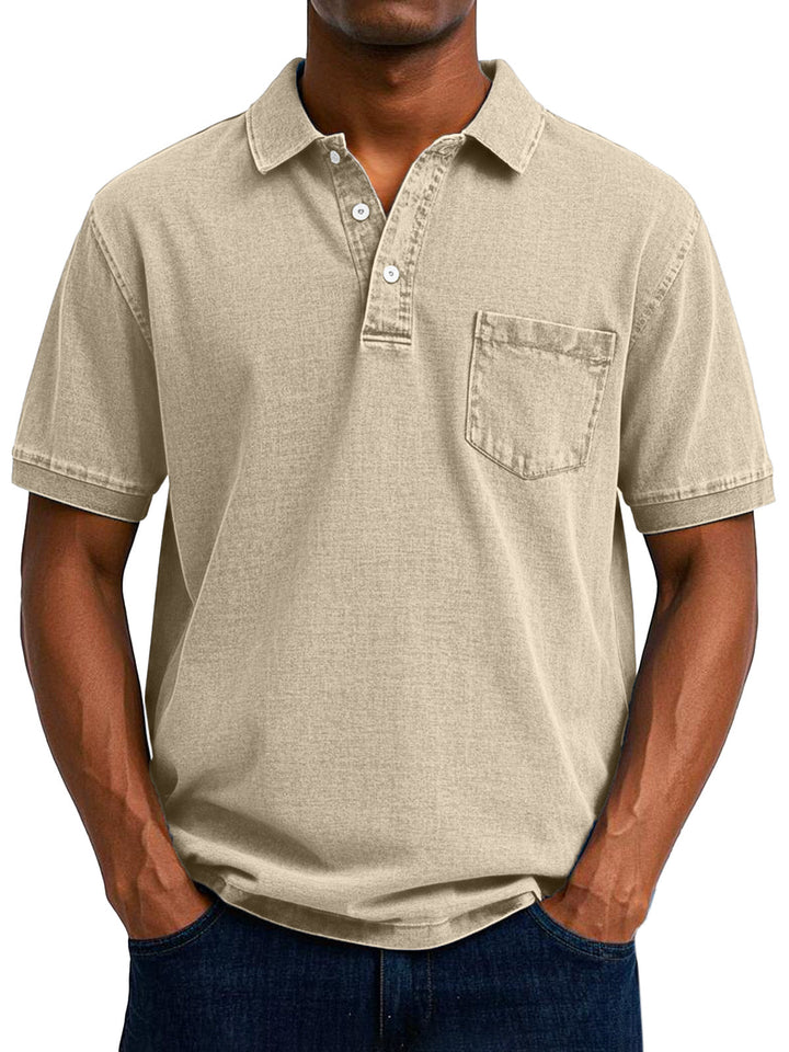 Lässiges Vintage Herren Poloshirt