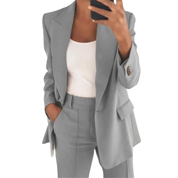 Elegantes Bequemes Damen Blazer-Set mit Hose