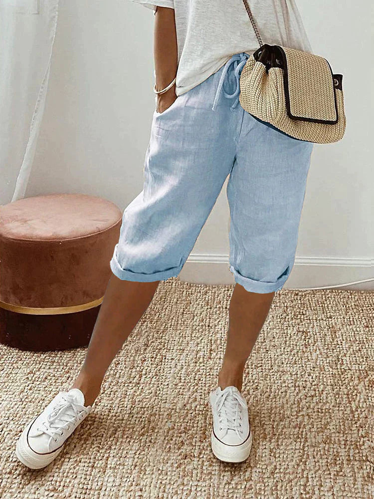 Lässige Bequeme Damen Bermudahose aus Baumwolle