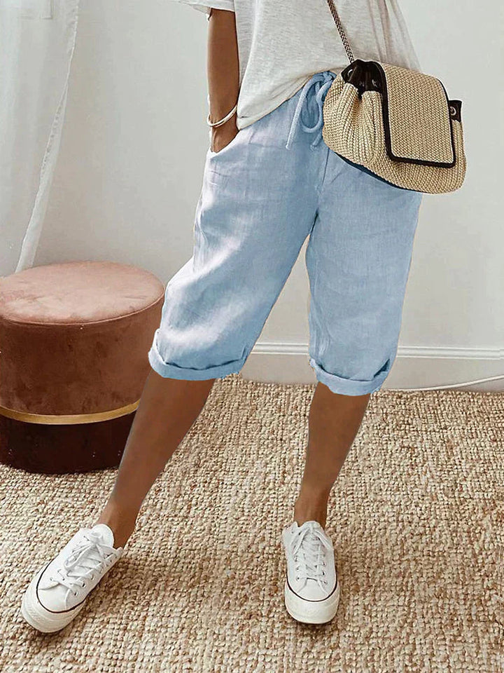 Lässige Bequeme Damen Bermudahose aus Baumwolle