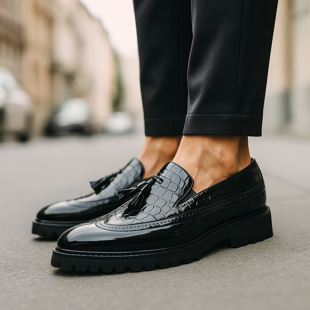 Elegante Klassische Herren Leder-Loafer