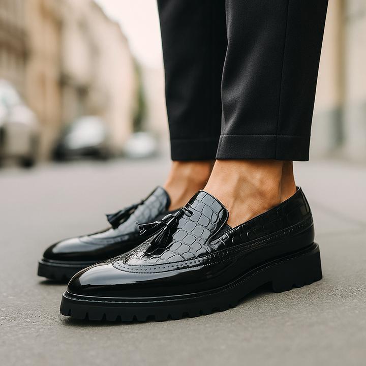 Elegante Klassische Herren Leder-Loafer