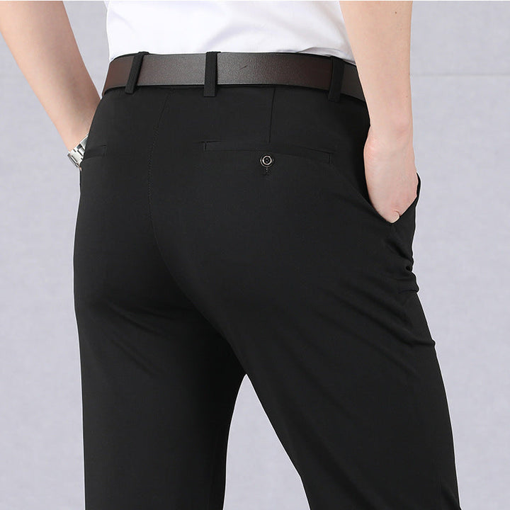 Elastische Bequeme Herren Anzughose mit Hoher Taille