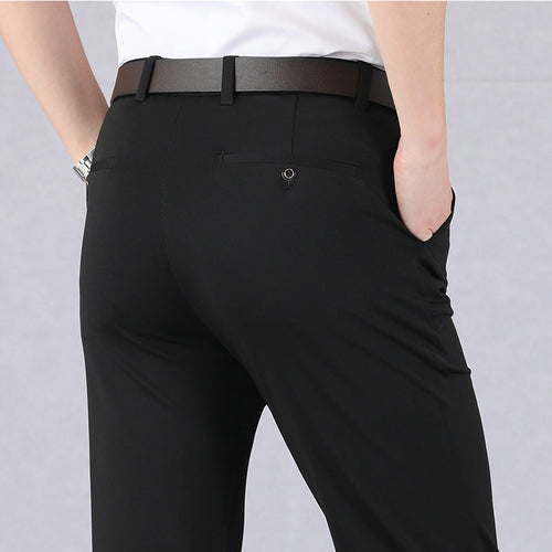 Elastische Bequeme Herren Anzughose mit Hoher Taille