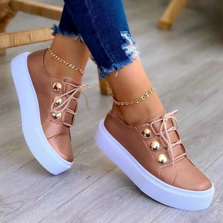 Elegante Farbenfrohe Damen Ledersneaker