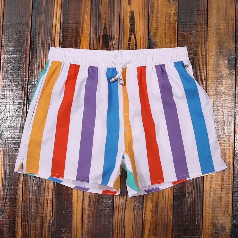 Modische Gestreifte Herren Badeshorts