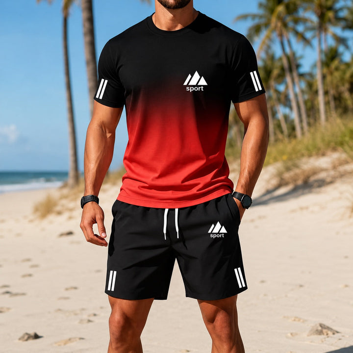 Sportliches Sommerliches Herren Sport-Set mit Shorts