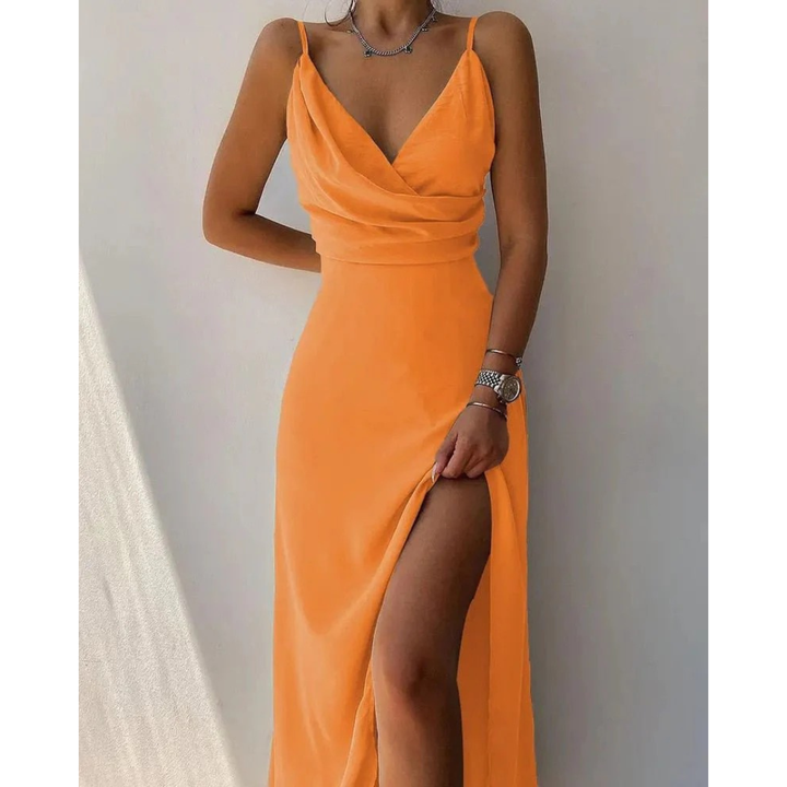 Elegantes Gemustertes Damen Maxikleid für den Sommer