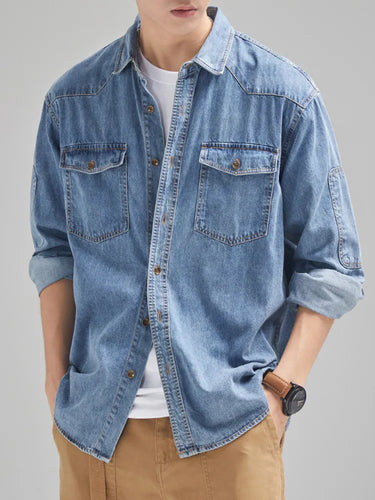 Lässiges Casual Herren Jeanshemd