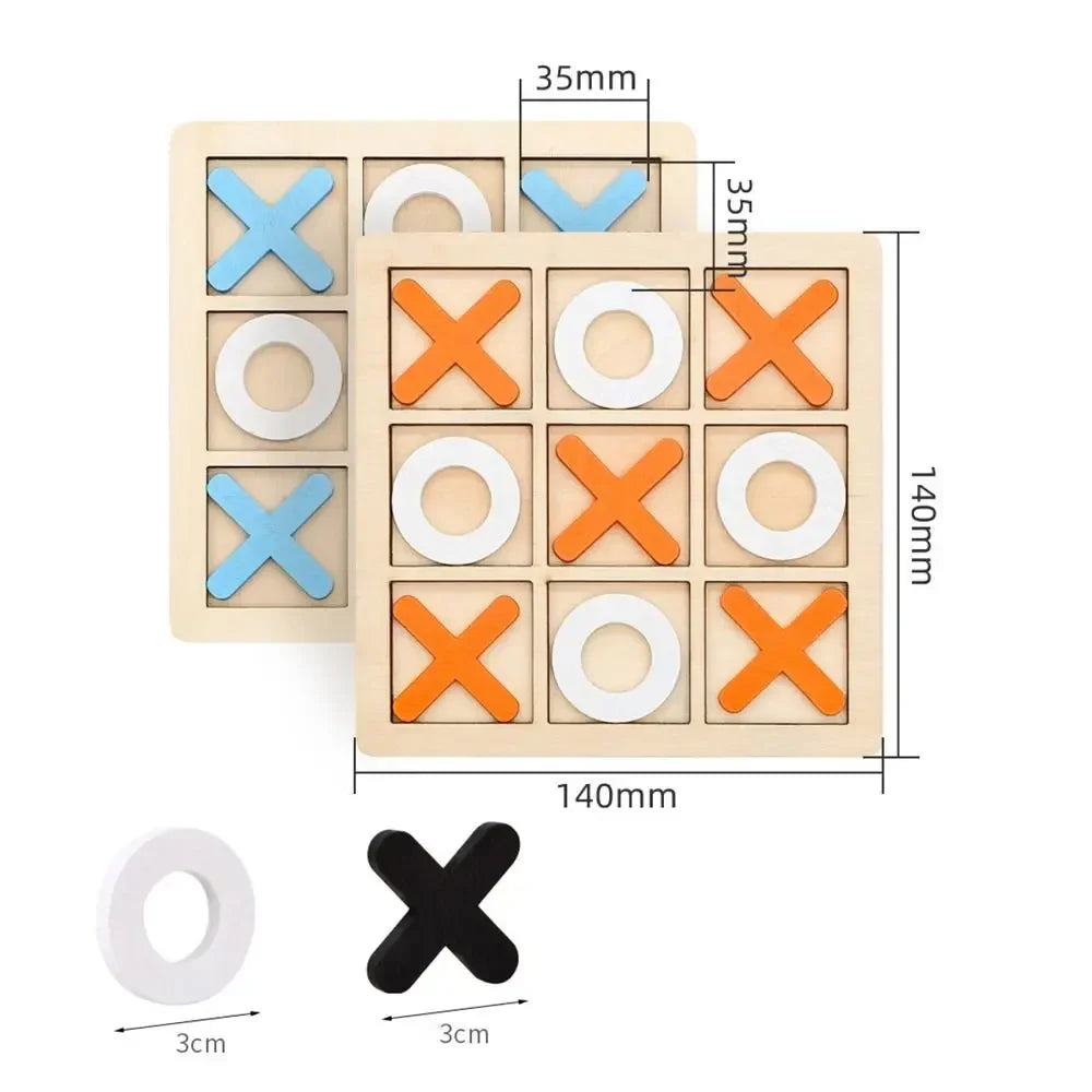 Klassisches Damen Tic Tac Toe Holzbrettspiel