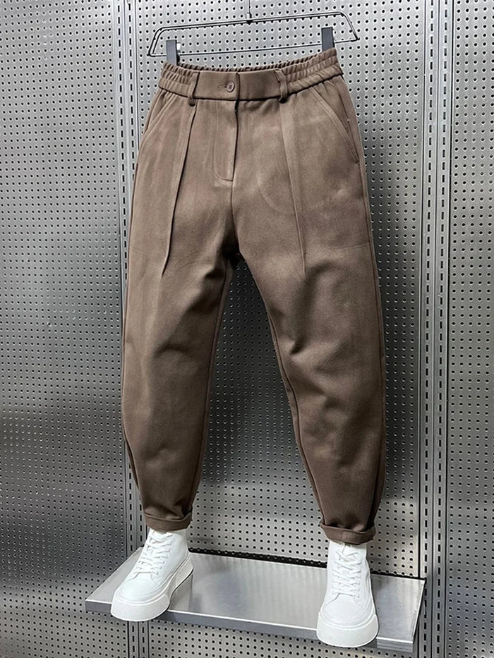 Elegante Melierte Herren Hose