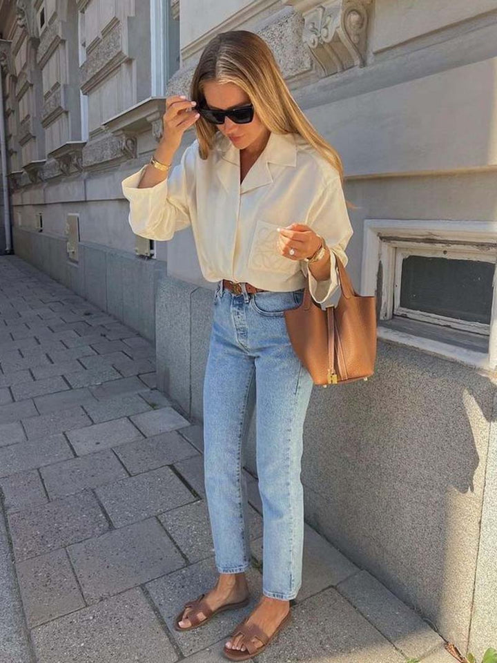Xanthe Stilvolle Damen Handtasche mit Goldakzent
