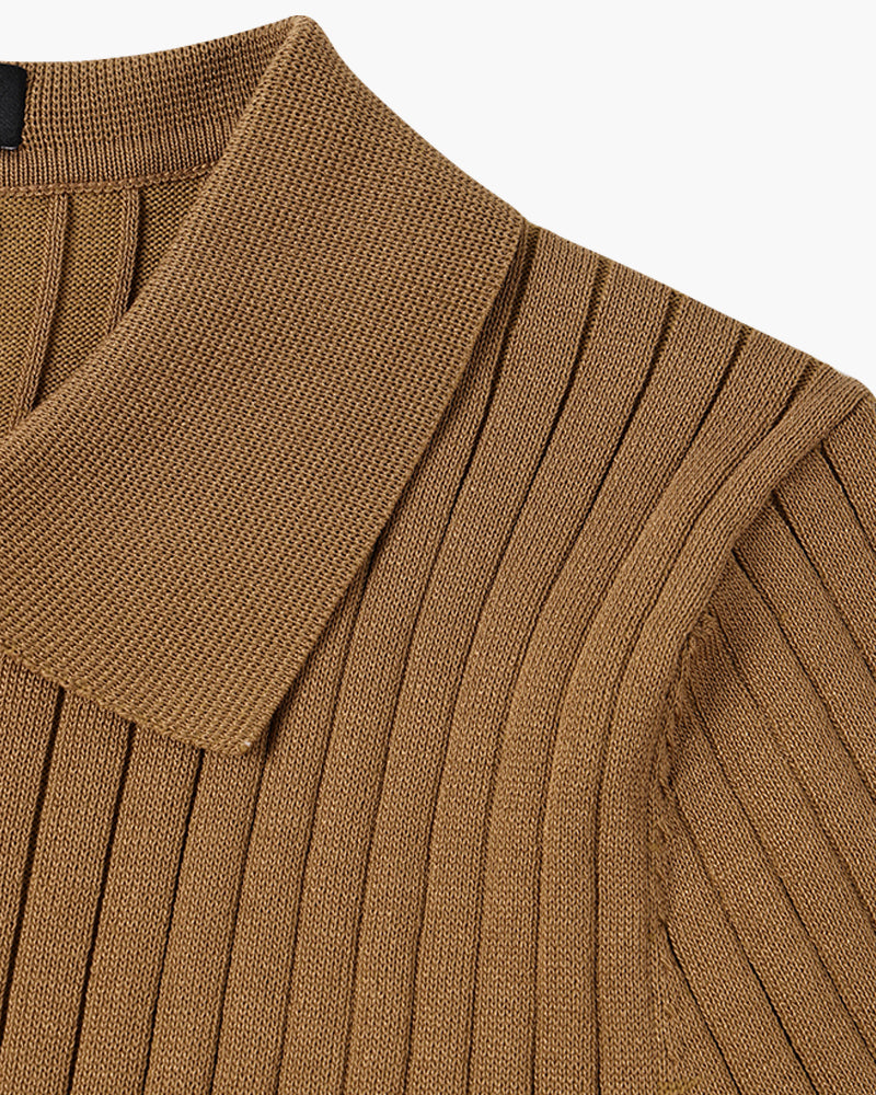 Elegantes Gestricktes Herren Poloshirt aus Baumwolle