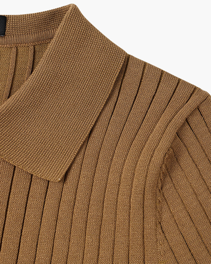 Elegantes Gestricktes Herren Poloshirt aus Baumwolle