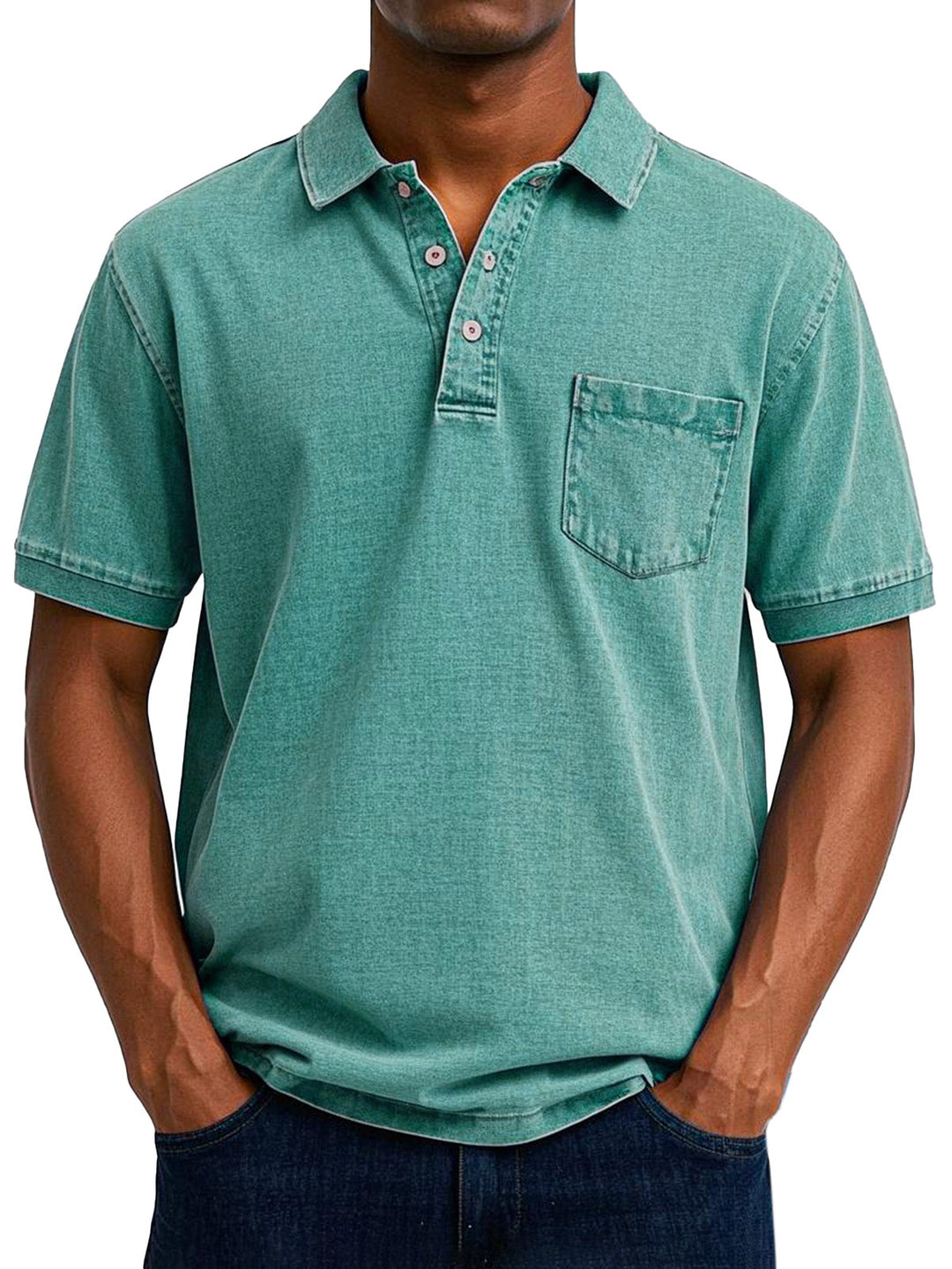 Lässiges Vintage Herren Poloshirt