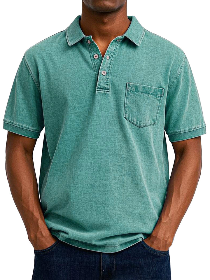 Lässiges Vintage Herren Poloshirt