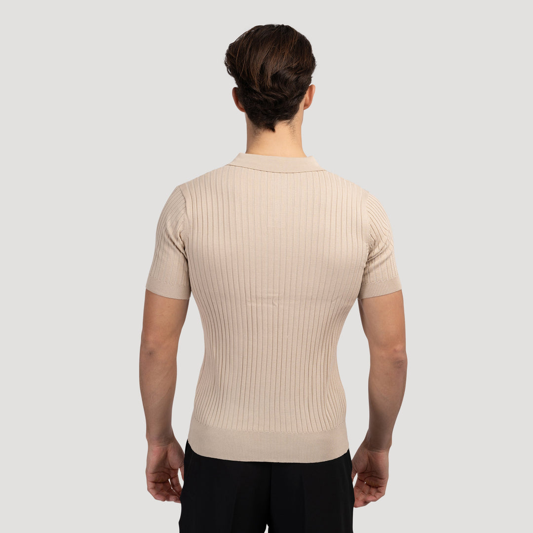 Elegantes Herren Poloshirt mit V-Ausschnitt