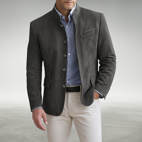 Eleganter Stehkragen Herren Sakko
