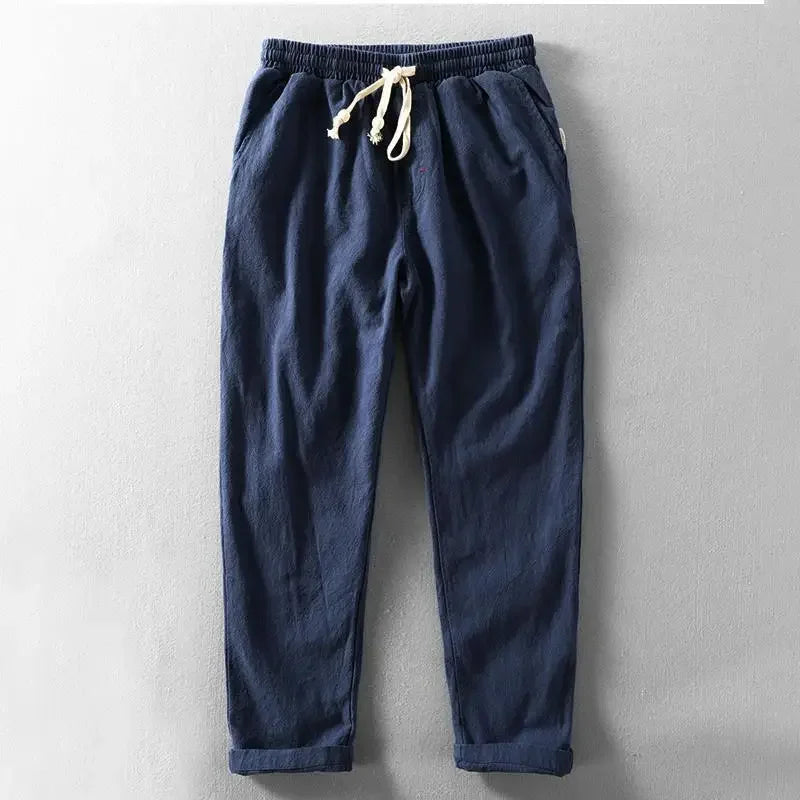 Elegante Leichte Herren Leinenhose