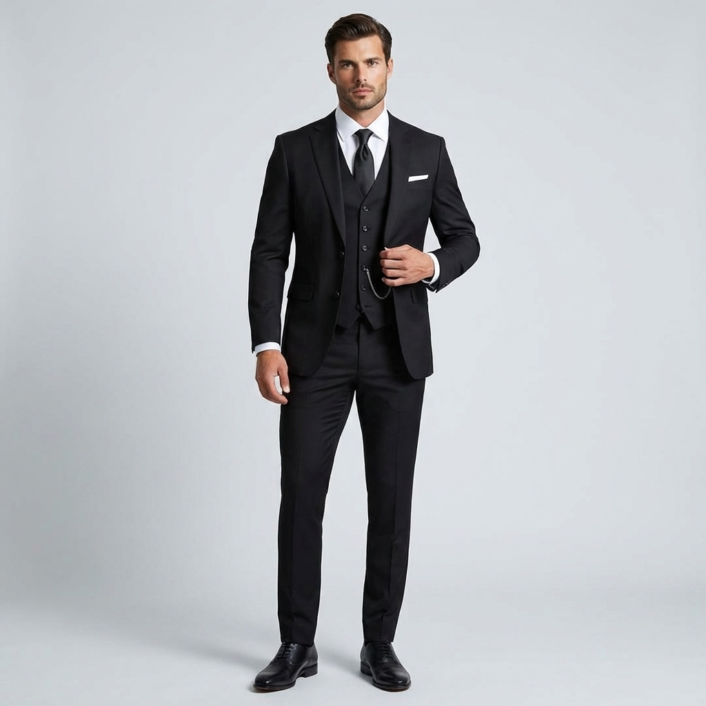 Eleganter Dreiteiliger Herren Anzug für Hochzeit &amp; Festliche Anlässe