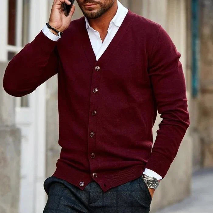 Lässiger Baumwoll Herren Cardigan