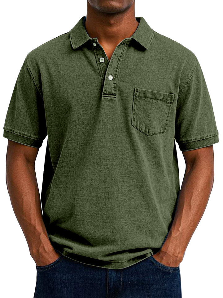 Lässiges Vintage Herren Poloshirt