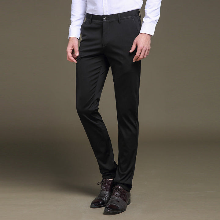 Elastische Bequeme Herren Anzughose mit Hoher Taille